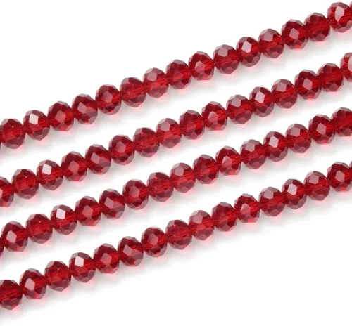 Vista 11 de 500 piezas de cuentas de cristal checo facetadas rondelle de 4 mm, pequeñas y diminutas, espaciadoras a granel, color amatista púrpura para hacer