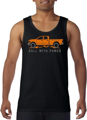 Vista 166 de Tee Hunt Camisetas gráficas y camisetas sin mangas para hombre Roll with Power Pickup Truck