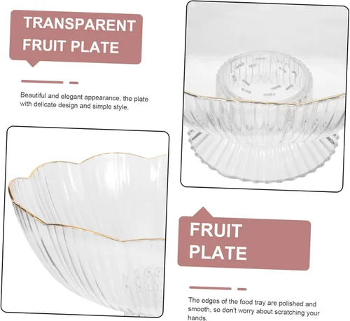 Vista 9 de Zerodeko Soporte de almacenamiento de postres Soporte de fruta alto Colador de moda Soporte de caramelo de melamina