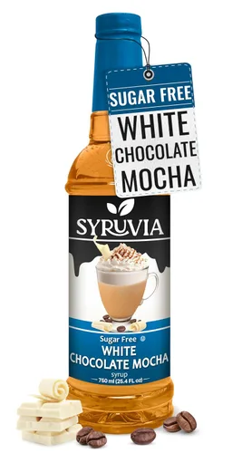 Vista 53 de Jarabe de café sin azúcar Syruvia, jarabe con sabor a caramelo para bebidas, lattes y postres – 25.4 fl oz