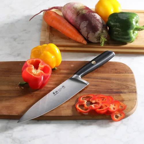 Vista 5 de Cangshan L Series 1026870 Cuchillo de chef forjado de acero alemán de 8" Negro