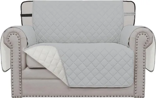 Vista 40 de Easy-Going - Funda reversible para sofá, resistente al agua, con varillas de espuma y correas elásticas, protector de muebles para mascotas y perros