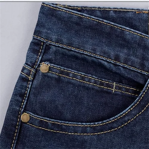 Vista 5 de Jeans clásicos de ajuste relajado para hombre, ligeros, rectos, de pierna lavada, retro, desgastados, de ajuste holgado