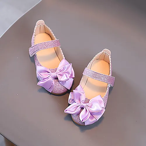 Vista 5 de Zapatos de dama de honor con purpurina para bailarina, zapatos de vestir para niñas recién nacidas, zapatos de vestir para niñas pequeñas