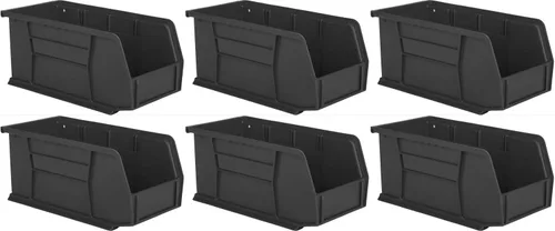 Vista 10 de Hudson Exchange Contenedor de Almacenamiento de Plástico Apilable y Contenedor Colgante de 11" x 5-1/2" x 5" (Negro, 1 Paquete)