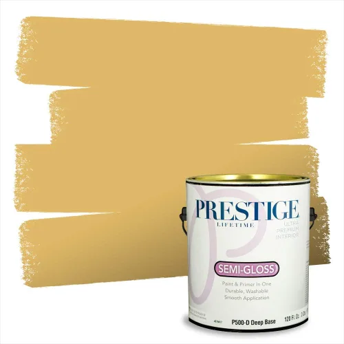 Vista 197 de PRESTIGE Pinturas de pintura exterior e imprimación en uno, 1 galón, plano, combinación comparable de Benjamin Moore* Manzanilla*