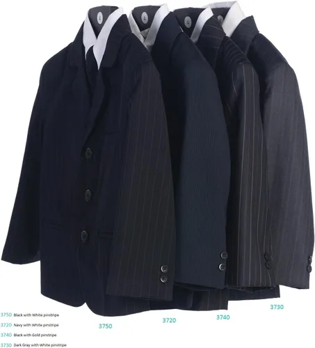 Vista 5 de 5piezas gris oscuro de tapete de traje con corbata Plata, 12 meses, Gris oscuro