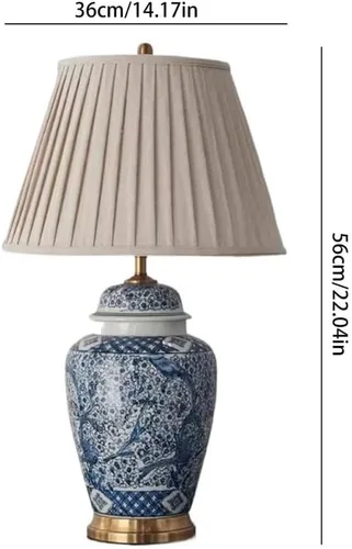 Vista 2 de Lamp for Desk Creative Ceramic Table Lamp Retro Study Living Room Corner Decorative Lamp Bedroom Bedside Lamp Desk Lamps for Home Office