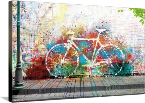 Vista 5 de Trends International Ghost Bike Wall Poster, 14.72" x 22.37", Stretched Canvas