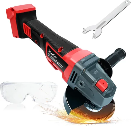 Vista 7 de Amoladora Angular Inalámbrica para Batería MAKITA de 18 V, Amoladora sin Escobillas de 4-1/2 Pulgadas, 3 Velocidades Variables para Cortar, Moler