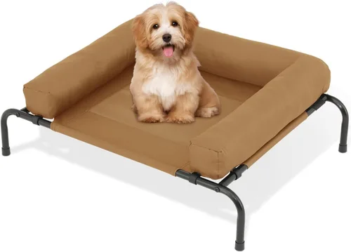 Vista 11 de Athena Collection Cama elevada para perros para exteriores con cojines extraíbles, cuna elevada de 48 pulgadas, lavable con marco de metal, patas