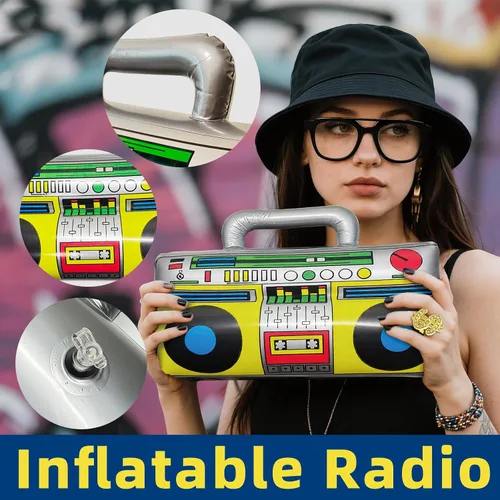 Vista 3 de 90s Accessories Outfit for Men 80s Hip Hop Costumes Kit Fake Gold Chain Twist Leg Punk Sunglasses and Rings Adjustable Boom Box Rapper Accessories
