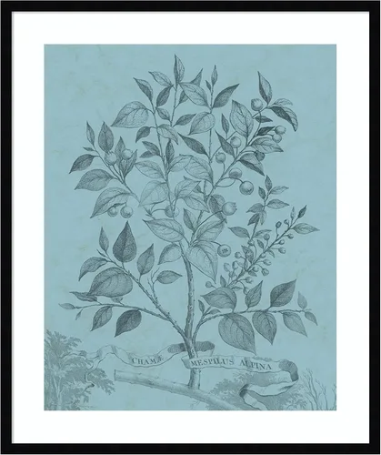 Vista 19 de Amanti Art Vision Studio - Póster enmarcado de 24 x 20 pulgadas, diseño botánico en V verde azulado por Vision Studio, arte de pared de naturaleza