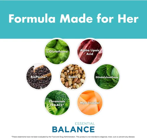 Vista 6 de Foxy Fit - Suplemento vitamínico y hormonal Essential Balance para mujeres – Antioxidante, piel y cabello saludables para uso diario* (30 porciones)
