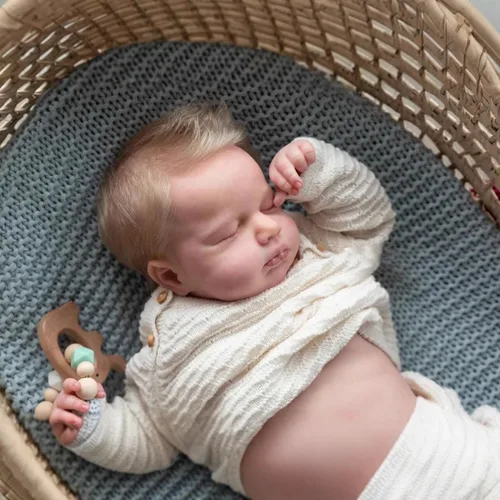 Vista 2 de OYESY Muñecas Reborn Baby Girls de 20 pulgadas hechas a mano, lavables, cuerpo de vinilo suave con anatómicamente correcto, muñeca Reborn que parece