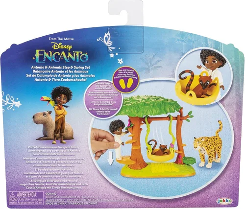 Vista 7 de Disney Encanto Antonio's Animal Swing Playset con figura de Jaguar