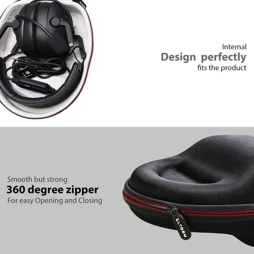 Vista 6 de LTGEM - Funda rígida de transporte compatible con auriculares inalámbricos Razer BlackShark V2 Pro / V3 Pro / V3 / V3 X / V2 X/Razer Barracuda X