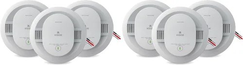 Vista 13 de Kidde, 20SAR, detector de humo cableado, batería de reserva AA, interconectable, indicadores de luz de advertencia LED