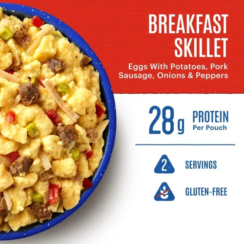 Vista 4 de Mountain House - Sartén para el desayuno Comida deshidratada para mochileros y campistas Pack de 6 Sin gluten