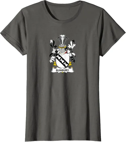 Vista 6 de Bunbury Coat of Arms - Camiseta con escudo familiar Negro