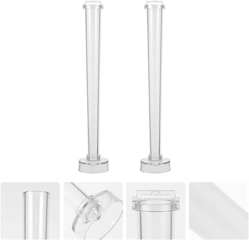 Vista 4 de EXCEART Molde de vela cónico de 2 unidades de 10.43 x 2.04 x 2.04 pulgadas, molde de plástico transparente para hacer velas cónicas