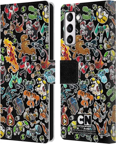 Vista 7 de Head Case Designs Funda de piel con licencia oficial de Ben 10: Animated Series Alien Graphics compatible con Samsung Galaxy S21+ 5G