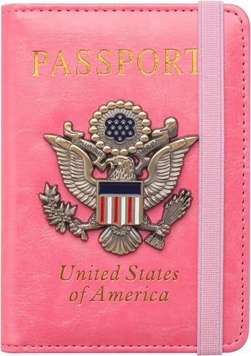 Vista 15 de Funda para pasaporte de alta calidad para viajes, con bloqueo RFID, delgada, duradera y apta para viajes, cartera para pasaporte mantiene tus