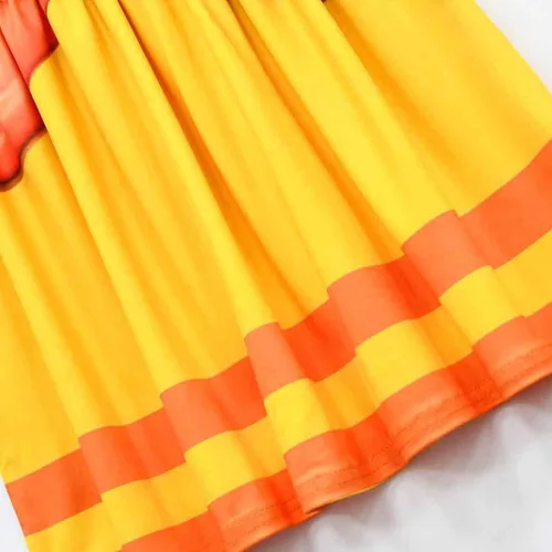 Vista 7 de MEDSAMAAN Vestido de melocotón para niñas, trajes de cosplay para niñas de 4 a 10 años