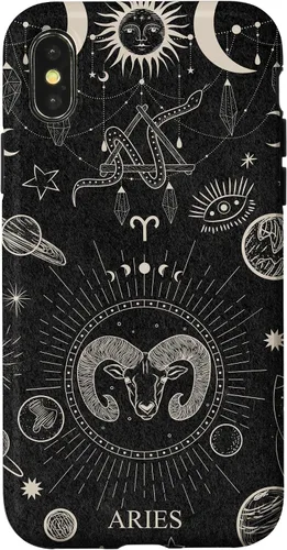 Vista 5 de Carcasa para iPhone 17 con signo del zodiaco astrológico y estético celestial de Aries