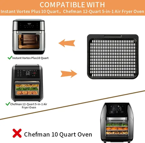 Vista 3 de Repuesto de bandeja de cocción para freidora de aire, rejilla de cocina de malla de 10 cuartos de galón, accesorios para freidora de aire Instant
