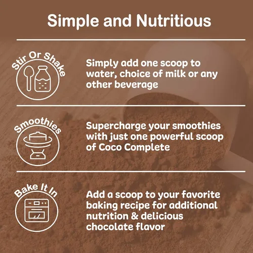 Vista 5 de New Vitality Coco Complete - Suplemento en polvo superalimento que aumenta el sistema inmunológico y el metabolismo, apoyo energético, sin azúcar
