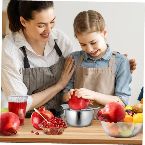 Vista 9 de Kichvoe Herramienta removedor de semillas de granada, pelador de granada de cocina con cuenco y martillo abridor de frutas para remoción de 6.88 x