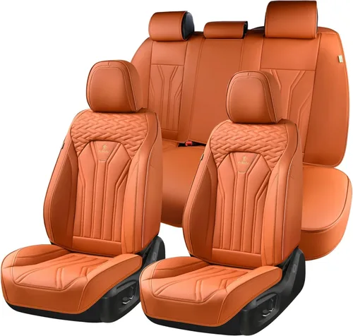 Vista 29 de FLORICH Fundas de asiento para automóviles, fundas de asiento impermeables, fundas de asiento de cuero para automóvil, paquete de 2, protector