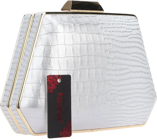 Vista 4 de Fawziya Snake Pattern Clutch Purse Seashell Bolsas de noche y embragues para las mujeres