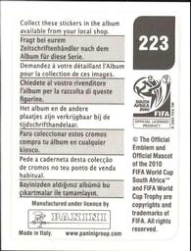 Vista 2 de 2010 Panini FIFA World Cup Stickers #223 Lounes Gaouaoui Algeria Official Soccer Album Sticker (2 inch X 1.5 Inch) in Raw Condition (NM or Better)