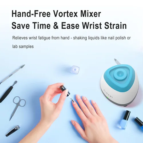 Vista 8 de Mezclador Mini Vortex, Agitador de Esmalte de Uñas, Agitador de Pintura y Mezclador de Pintura para Esmalte en Gel, Pinturas Acrílicas, Adhesivos