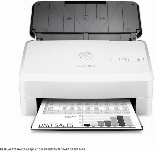 Vista 4 de HP ScanJet Pro 3000 s3 Escáner OCR de alimentación de hojas
