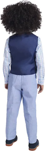 Vista 4 de Nautica Boys' 4-Piece Set with Dress Shirt, Bowtie, Vest and Pants