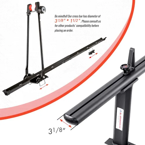 Vista 3 de Modelo APX2502-BLK - Escalera de aluminio para camioneta de perfil bajo con topes de carga