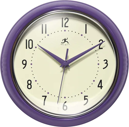 Vista 29 de Infinity Instruments Reloj de pared retro, reloj cuadrado de 9 pulgadas, silencioso sin tictac, moderno de mediados de siglo, reloj de cocina, reloj