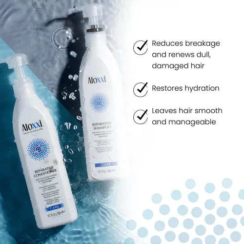 Vista 4 de ALOXXI Acondicionador reparador reparador del cabello con aminoácidos, péptidos y queratina con complejo ColourCare y tecnología avanzada