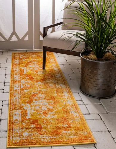 Vista 23 de Unique Loom, colección Sofía - Alfombra de la colección Salle Garnier (4' 1" x 6' 1", turquesa/azul, rectangular)