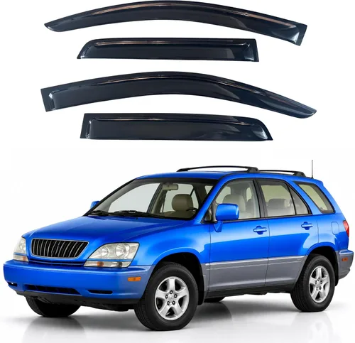 Vista 92 de Visera de ventana IG para Ford Focus Sedán y Hatchback 2012-2018, Protector de ventana lateral para lluvia y viento estilo Mugen, extra duradero