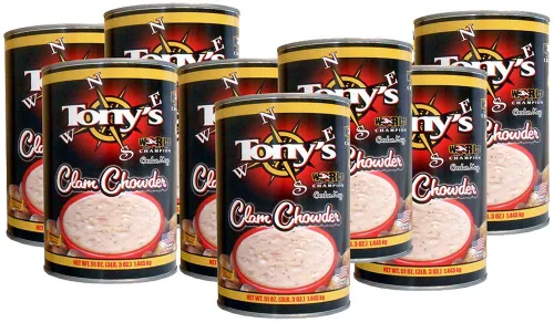 Vista 6 de Tony's Clam Chowder, 3X Campeón del Mundo, 15oz oz (Paquete de 6)