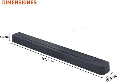 Vista 3 de JBL Bar 500: Barra de sonido de 5.1 canales con MultiBeam™ y Dolby Atmos®, negro