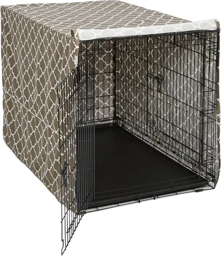 Vista 23 de MidWest Homes for Pets XL Funda para jaula de perro, cubierta de perrera de poliéster negro para dar privacidad, se ajusta a la mayoría