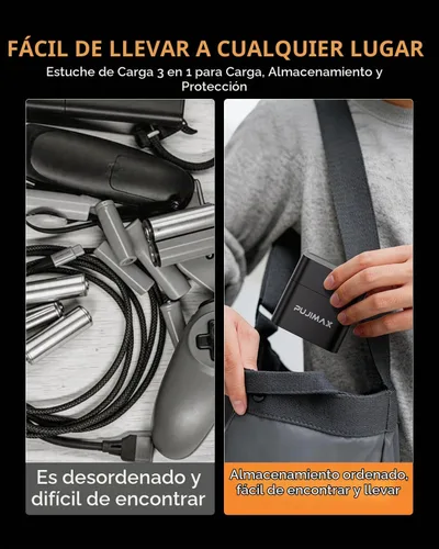 Vista 5 de PUJIMAX Baterías AA recargables de litio de 4255 mWh, cargador rápido USB C, salida constante de 1.5 V y baterías dobles A con más de 2000 ciclos