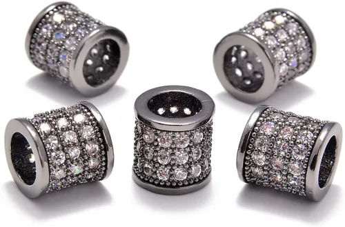 Vista 22 de AD Beads Pulsera de cuentas de zircón con tachuelas de strass