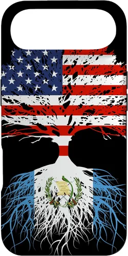 Vista 27 de Guatemala Born Family Roots Guatemalan American US Flag Gift Case for iPhone 17
