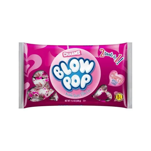 Vista 4 de Charms Paletas rellenas de chicle para el día de San Valentín, 11.5 onzas